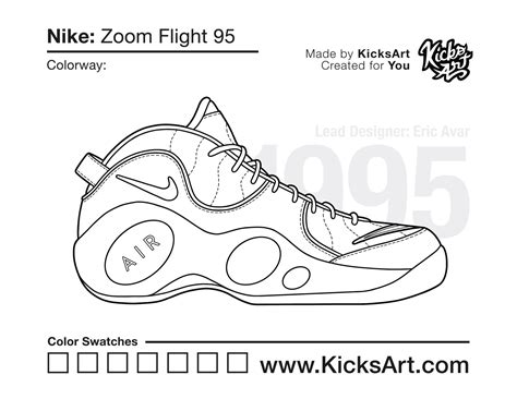 nike 95 kleurplaat|Nike Zoom Flight 95 Coloring Pages .